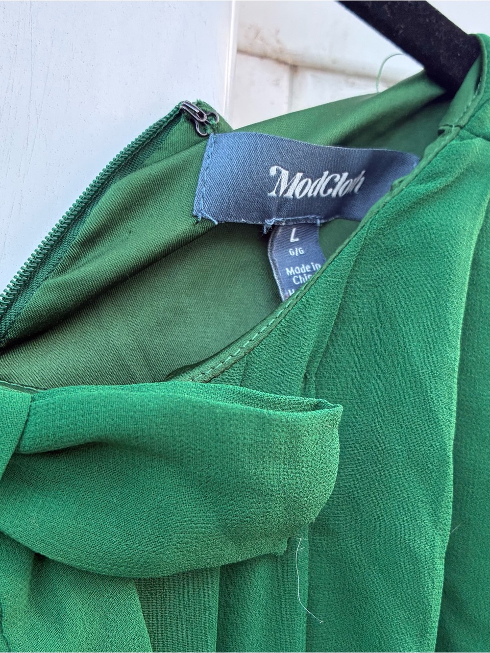 ModCloth Womens Green Dress Fit & Flare Pleated Retro Pinup Sleeveless Sz L - Picture 3 of 7